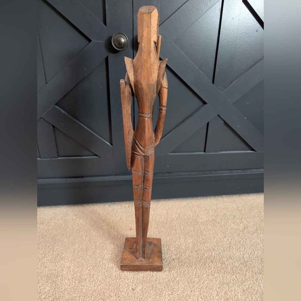 Vintage Hand Carved Wooden Don Quixote Statue 16" - Picture 4 of 6